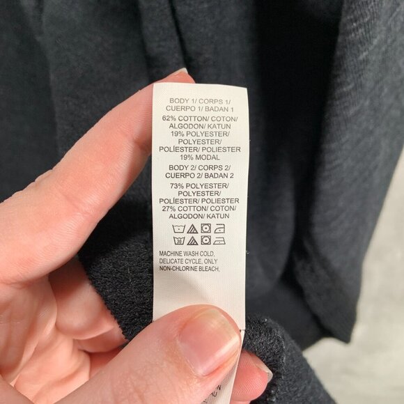 Lucky Brand Cardigan Women's Medium Black Wrap Shawl Casual Office Knit Boho - Picture 7 of 12